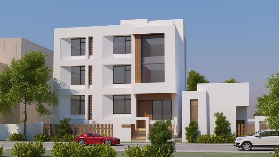 the  villa overlooks dramatic mountainous scenery